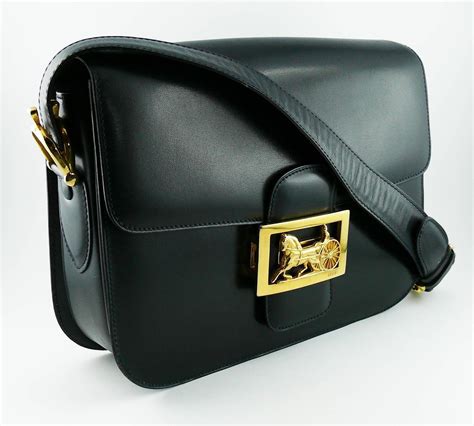 CELINE Vintage Horse Carrige Shoulder Bag 